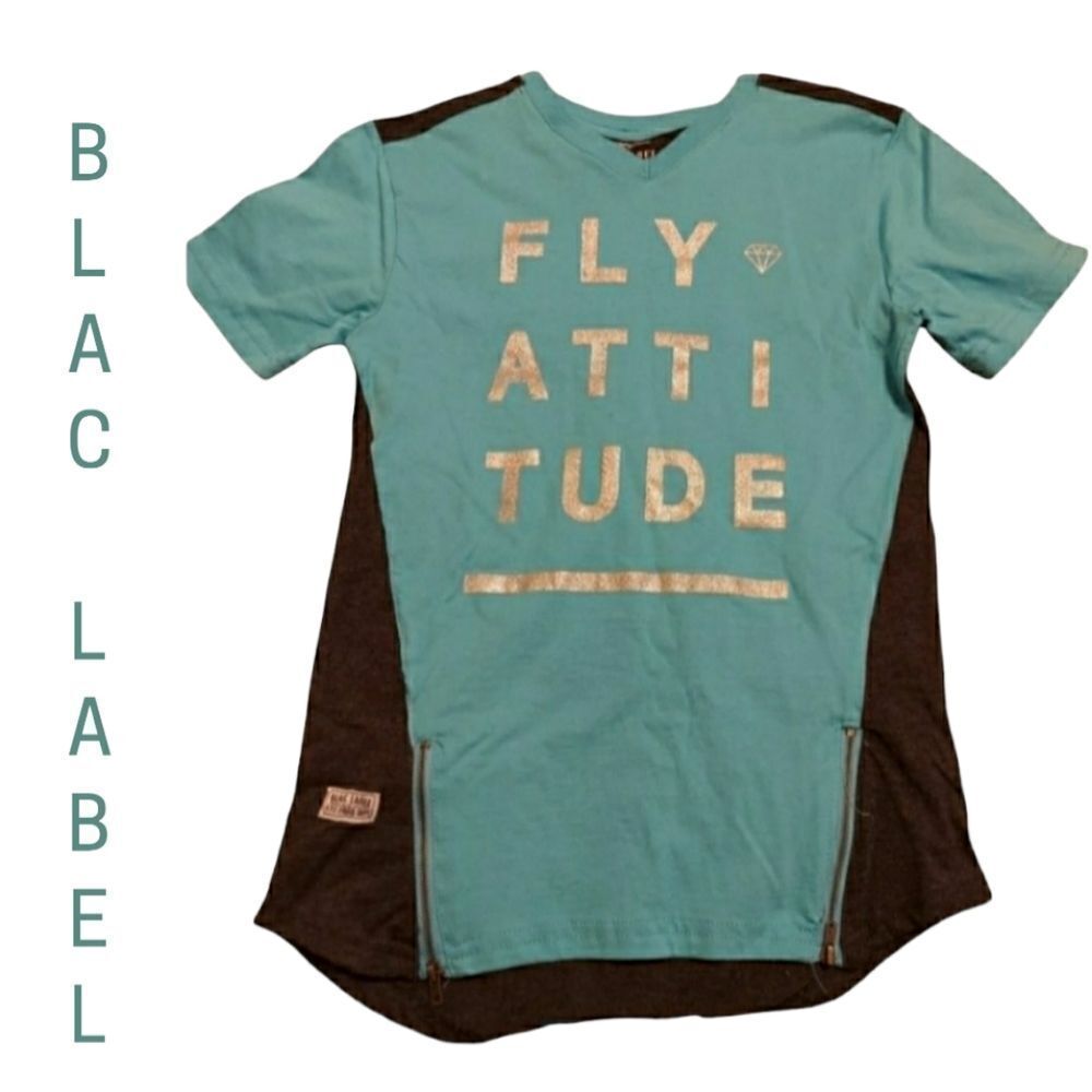Blac Label New with tags tee Size 8 Teal and blac